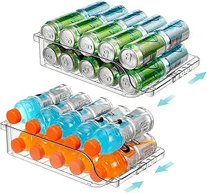 2 Packs Refrigerator Organizers and Storage Width Adjustable