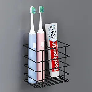 Adhesive Wall Mounted Toothbrush Holder for Shower with Drainage