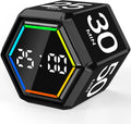 Rotating Pomodoro Timer Cube 3/5/10/25/30/50 min with Colorful Visual Bar