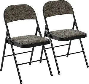 DUMOS Padded Folding Chairs 2 Pack, Dining Patio Chairs, Outdoor Home