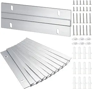 Funrous 12 Pack French Cleat Hanger Z Bar Wall Mounting Screws Set, 6 Inch