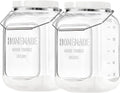 FavorFlavor 1.5 Gallon Glass Jars with Lid, 2-Pack Wide Mouth Mason Jars