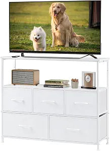 DUMOS TV Stand Dresser, Media Console, Storage Drawers