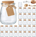 7 oz Glass Jars with Lids,Mini Yogurt Jars 30 Pack, Apothecary Jars