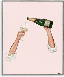 Champagne Pour Polka Dot Elegance, 16 x 20 Inch Framed Gicle Print
