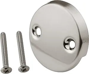 Aolemi Two Hole Bathtub Overflow Faceplate Replacement with Screw Brushed Nickel