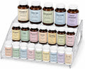 NUOREEL Clear Acrylic 3-Tier Vitamin Shelf Organizer for Countertop, Supplement Bottle Organizer Tray for Daily Vitamins, Medicine, Skincare & Perfume, 1 Pack