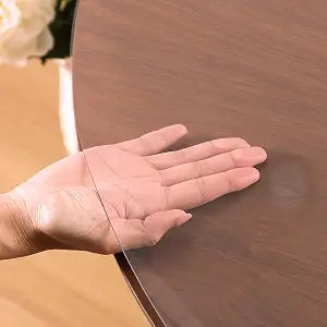 Clear Round Table Cover Protector 36 Inch, 1.5mm Plastic Desk Mat