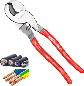 TOOLEAGUE 10 inches Cable Cutter,Heavy Duty Cable Cutting Plier, Red