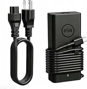 Slim 65W USB C Laptop Charger Compatible with Dell Latitude/Inspiron/XPS