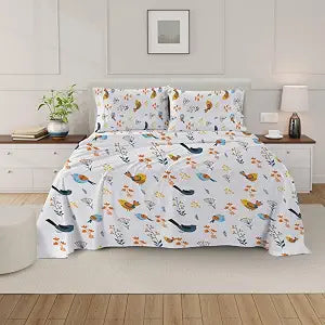 California King Printed Sheet Set 1000 Series Egyptian Cotton, 4PC, White