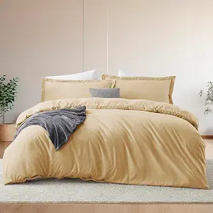 Hearth & Harbor Queen Comforter Set Camel Gold - 8 Piece Set