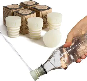 CuloClean Portable Bidet for Toilet, Travel, or Camping. Compatible with Every Bottle. Discreet, Sanitary or Travel Shower. Attachable Stopper. Backcountry Bidet Nozzle (4pcs Glow in the Dark)