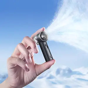 RANVOO 2026 Mini & Powerful Turbo 100 Speeds Cooling Handheld Fan Rechargeable LED Display for Outdoor Travel Portable Hand Fan, Gifts for Women & Men, Stylish, Graphite Black
