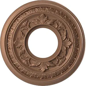 Ekena Millwork 10"OD x 3 1/2"ID x 3/4"P Baltimore Thermoformed PVC Ceiling Medallion (Fits Canopies up to 4 1/4"), Aged Copper