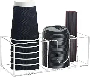 Coffee Bar Accessories and Organizer, Coffee Cup Holder Storage Box