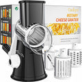 Cambom Rotary Cheese Grater Hand Crank Cheese Shredder, Black