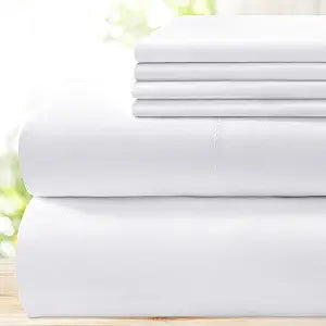 BYSURE King Size Sheets Set White - Super Soft Hotel Luxury Bed Sheets with Deep Pockets, 1800 Thread Count 100% Microfiber, Wrinkle & Fade Resistant