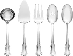 Oneida James Street 5-Piece Silverware Serving Set, Flatware