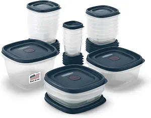Rubbermaid EasyFindLids Food Storage Containers in Special-Edition Insignia Blue, 42 Piece