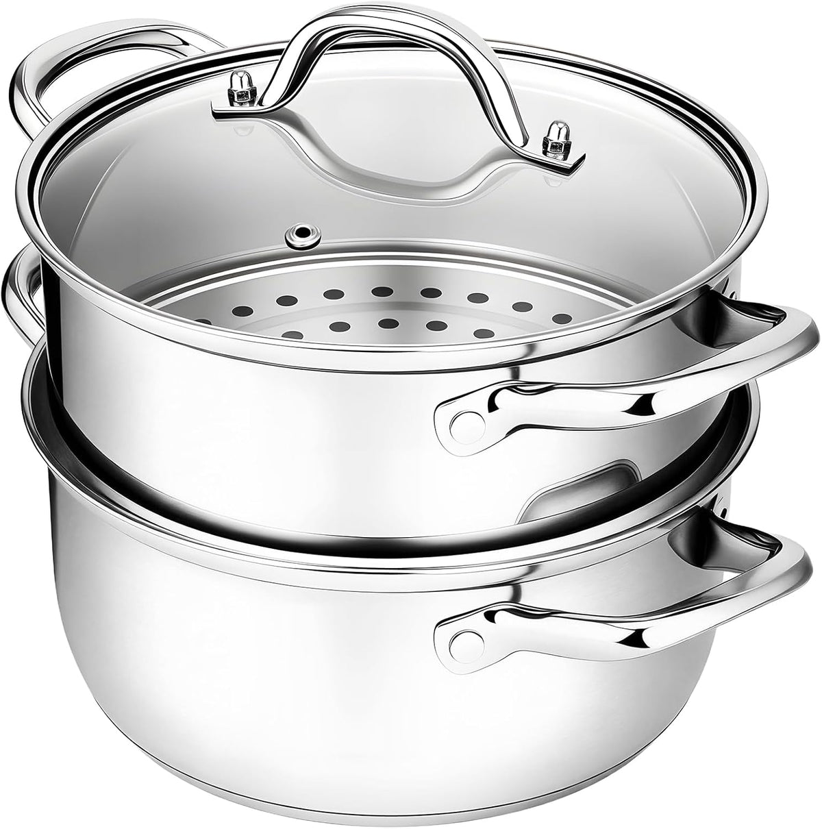 Chefbee 3.2QT Stainless Steel Steamer for Cooking with Food Steamer Basket