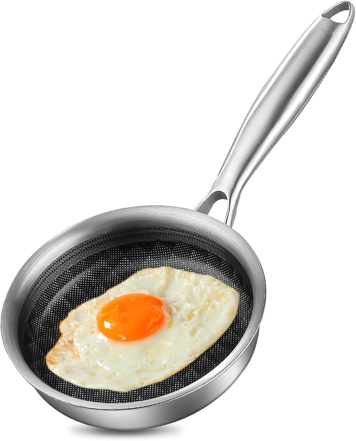 DELARLO Tri-Ply Stainless Steel Nonstick Ceramic Omelette Pan 5.5 inch