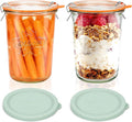 2 Pack Wide Mouth 27oz Canning Jars, Sourdough Starter with Sealing Lid