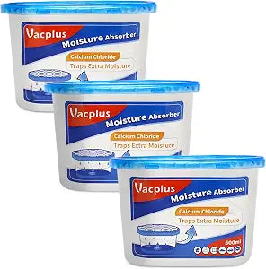 Vacplus Moisture Absorber, 3 Pack, Strong Absorption, Fragrance Free