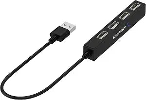 SABRENT 4-Port Portable USB 2.0 Hub for Laptop & Tablet (HB-MCRM)