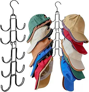 Hat Organizer for Closet, Baseball Caps Rack with 10 Hooks