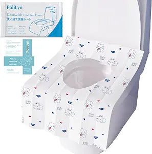 Disposable Toilet Seat Covers | 30 Pack,Waterproof Design | for Adults and Kids Potty Training | Portable Accessories for Public Restrooms, Camping, Airplane Travel (30, Rabbit)