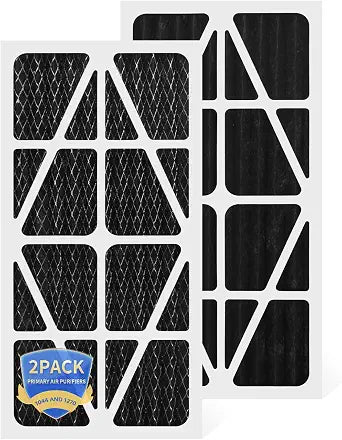 5-Micron Outer Filter Compatible with WEN 3415 3416 3417 AF1270,POWERTEC AF1045/AF1044, JET AFS-1000B/AFS-1000C Air Filtration Systems,Activated Carbon Woodworking Air Filters AF9235C (2 Pack)