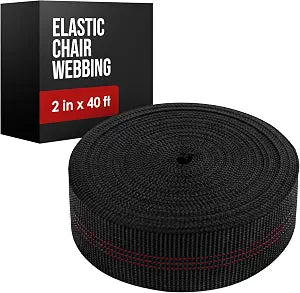 Chair Webbing, Upholstery Webbing, Couch Elastic, 2 Inch, 40 Foot Roll