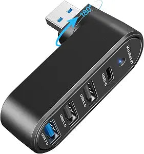 KiWiBiRD USB Port Extender, USB Splitter for Laptop, Small USB hub