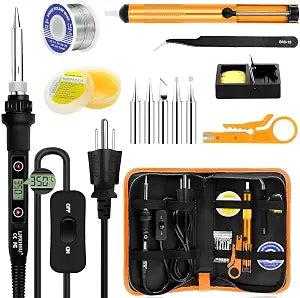 80W LCD Soldering Iron Kit Adjustable Temp 180-520 Precision Soldering Gun