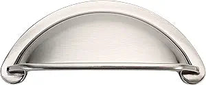 Alzassbg 3" Brushed Satin Nickel Cabinet Cup Pulls 10 Pack, AL3032SN