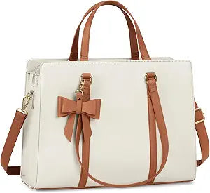 NUBILY Laptop Bag for Women 15.6 inch Leather Work Tote Bag