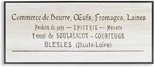 French Farm Goods Rustic Sign, 10 x 24 Inch Framed Gicle Print