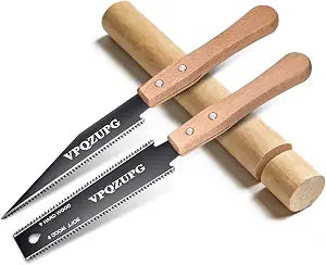 2 Pack Japanese Saw 6 Inch, 17/11 TPI Pull Saw for Woodworking Tools