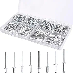 Pop Rivets Assortment Kit - 200 Pcs Aluminum Blind Rivets,8 Sizes