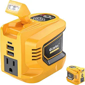Ecarke 220W Portable Power Inverter Compatible with DeWALT 20V Battery