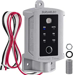 SURAIELEC 15 AMP Dusk to Dawn Timer Switch for Outdoor Electrical Boxes