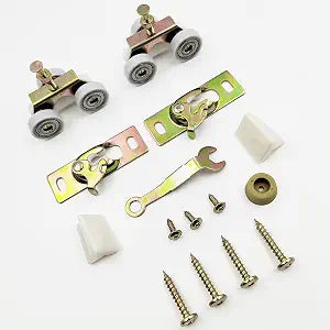 ACEPLANET Pocket Door Commercial Grade Hanger Fits Johnson Part #1125 & Upgrades #1500 Hardware Kit, 1" Nylon Ball Bearing, 1-1/4" C.T.C, Min. 1" Thick Doors, 200lbs Capacity