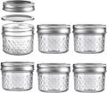 3.4oz/100ml Glass Mason Jars 6 Pack, Airtight Regular Sealing Lids