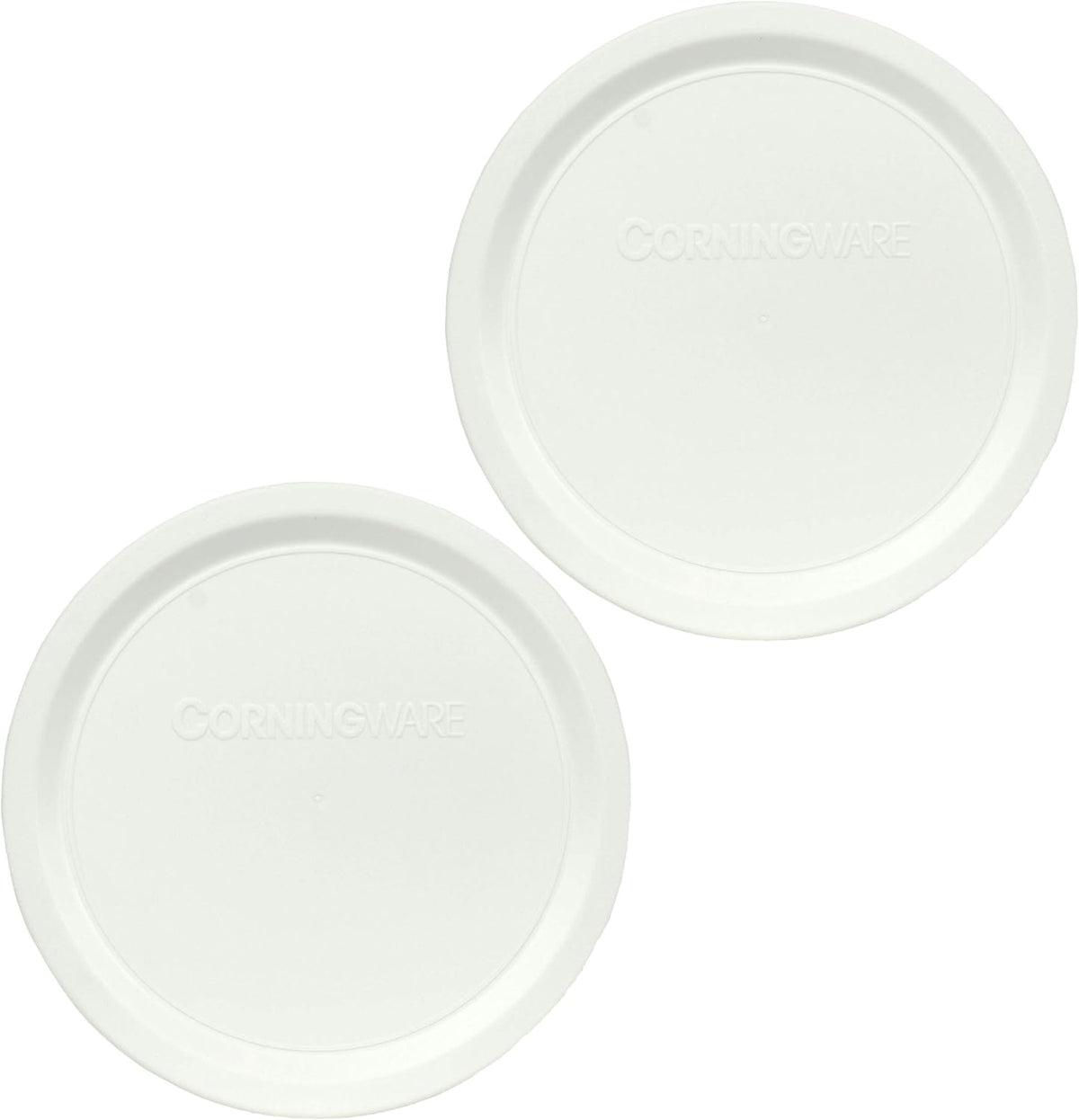 CorningWare F-16 16oz French White Plastic Replacement Lids (2-Pack)