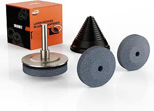 Lawn Mower Blade Sharpener, Upgraded Blade Assist Lawn Mower Blade Sharpener Tool Kit, Sharpener for Drill with Blade Balancer, Blade Sharpeners for Any Power Hand Drills