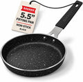Bakken- Swiss 1-Piece Mini Nonstick Egg Pan & Omelet Pan Egg Pan [5.5''] with Marble Coating Non-Stick, Skillet, Eco-Friendly for Eggs Pancakes - Non Toxic