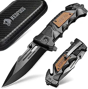 NedFoss Pocket Folding Knife DA75, 3 in 1 Pocket Knife Gifts for Men Women