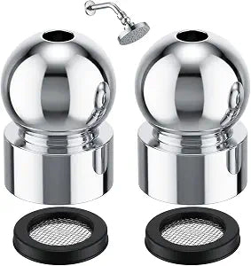 2Pcs Shower Head Swivel Ball Adapter, Adjustable Angle Pivot Connector