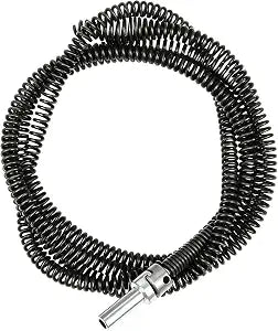10mm Heavy-Duty Drain Auger Snake Cable with Drill Adapter - 6.5Ft/2M Flexible & Reusable Plumbing Clog Remover for Kitchen, Bathroom, Toilet, Shower Sink & Pipe